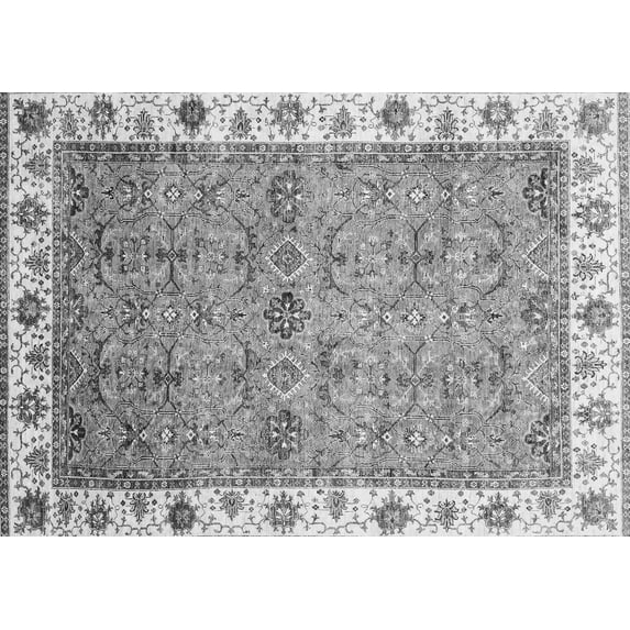 Ahgly Company Indoor Rectangle Oriental Gray Traditional Area Rugs, 3' x 5'