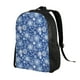 thumbnail image 2 of Disketp whiet Snowflake blue background Mochila Unisex de Apertura Lateral Completa, Mochila para Laptop para Escuela, Trabajo y Viajes, 2 of 8