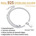 thumbnail image 5 of ChicSilver Simple Neutral Style Summer Cuban Chain Sterling Silver Feet Suitable for Daily Leisure, Holiday Parties, Beach Accessories, 5 of 8