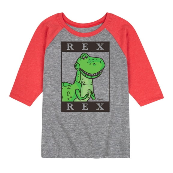 Toy Story 4 - Type Block Rex - Toddler & Youth Raglan Graphic T-Shirt