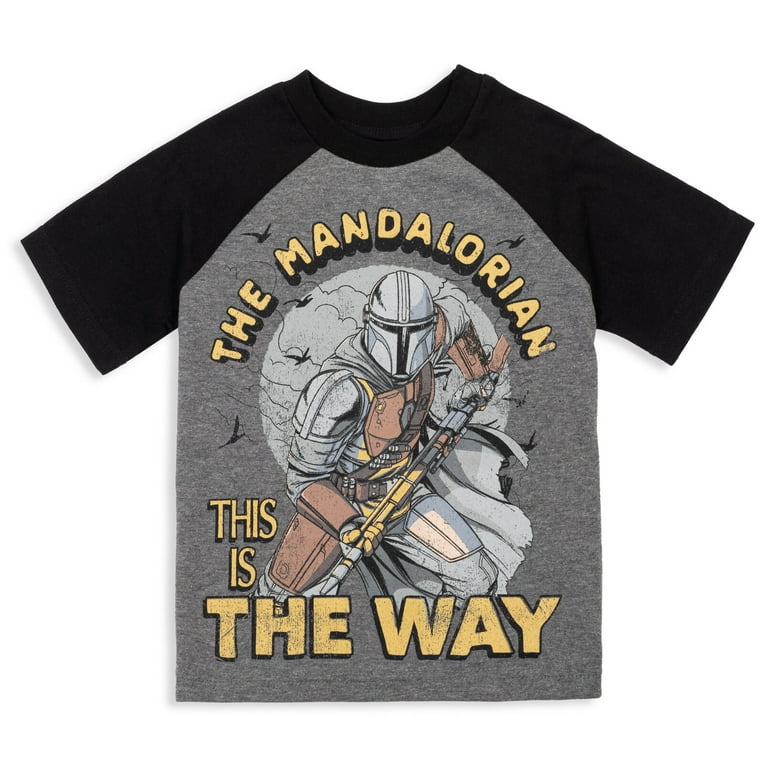 Star Wars The Mandalorian Child Big Boys Pack Cotton T-Shirts