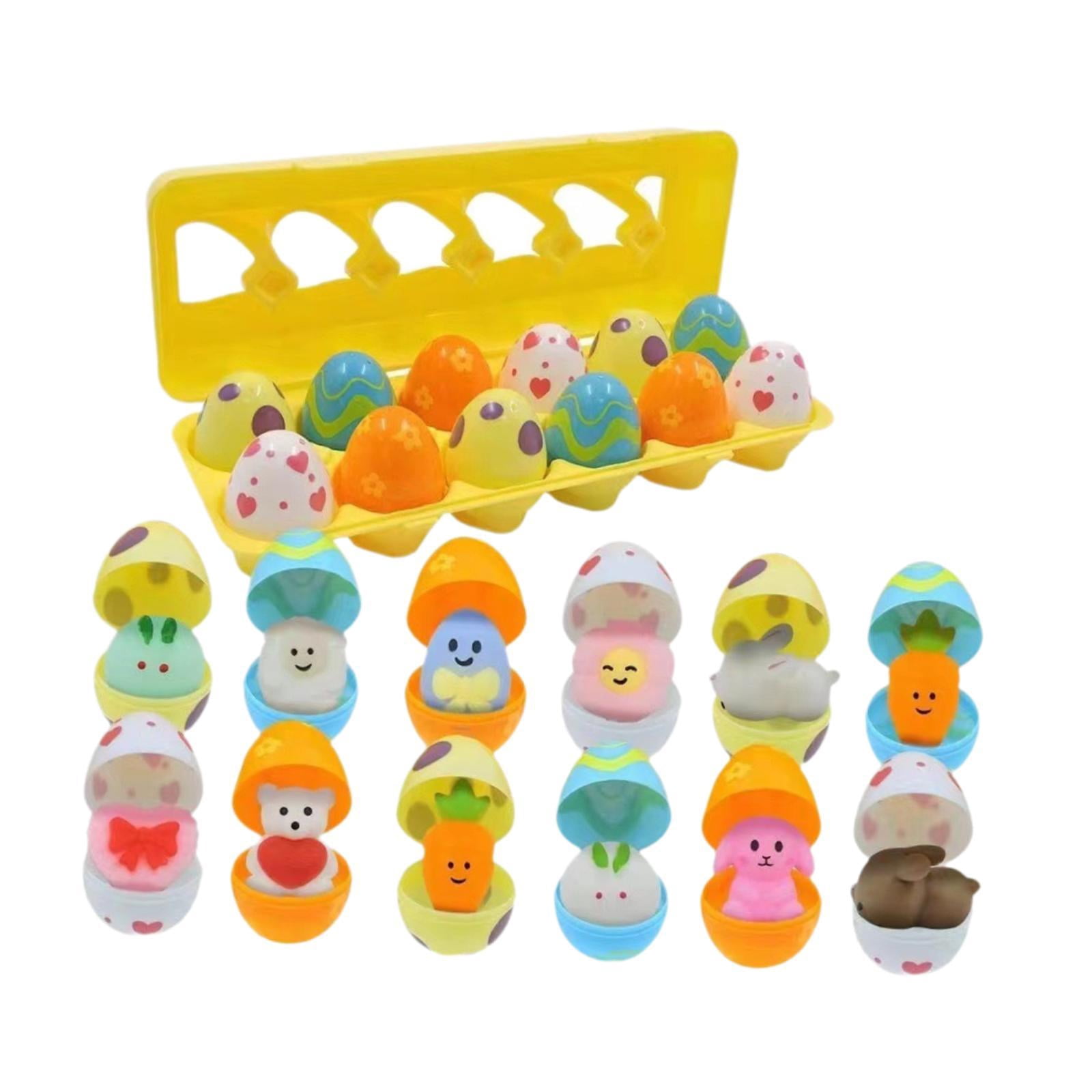 Sharprepublic 12 Pieces Filled Easter Eggs for Classroom Prize Supplies Goodie Bag Fillers
