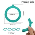 thumbnail image 2 of Uxcell 4 Pcs Sellos de Goma para Frascos de Vidrio 3.6 pulgadas OD Anillo de Sellado de Silicona para Almacenamiento de Conservas Verde Lago, 2 of 6