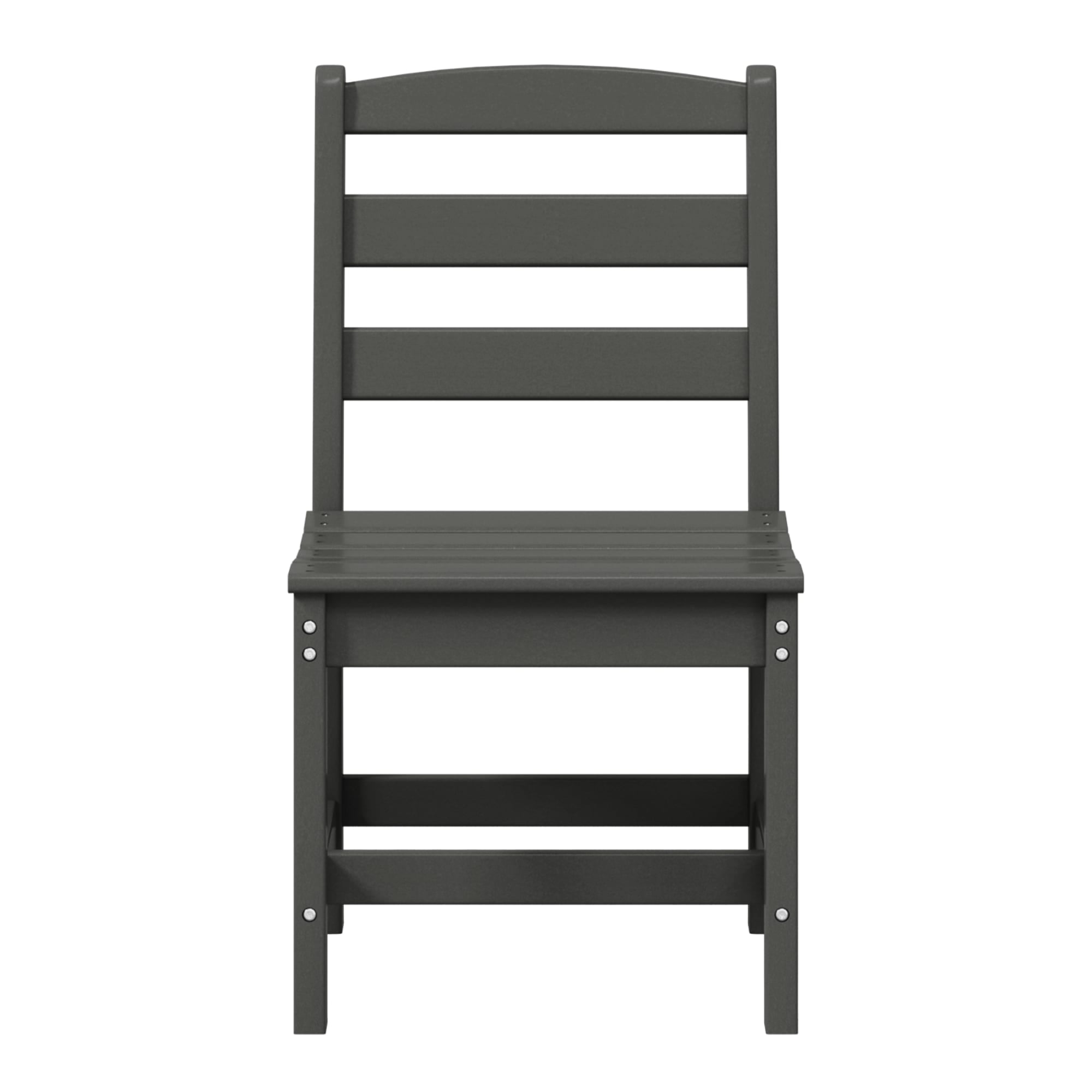 WestinTrends Ashore Outdoor HDPE Patio Classic Armless Dining Side Chair, Gray