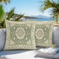 thumbnail image 5 of Waterproof Throw Pillow Covers Set of 2, 16x16 Inch Southwestern Sage Green Decorative Pillowcases Outdoor Pillow Slip Cushion Covers Set for Couch Tent Tribal Antique Boho-Chic Heritage, 5 of 7