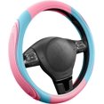 thumbnail image 2 of Car Steering Wheel Cover - Microfiber Leather Steering Wheel Wrap Sports 14.5-15 Inch Steering Wheel Cover Non-Slip for Men Women Pink & Blue Color, 2 of 15