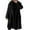 Black-Coat, variant on Qetyuw Womens Winter Faux Fur Long Coat Casual Warm Open Front Cardigan Coats Long Sleeve Lapel Chunky Overcoat