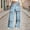 Navy(New)C, variant on PNTUTB Women's Fashion Denim Style Printed Loose Casual Elastic Waist Drawstring Wide Leg Pants with Pockets