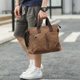 thumbnail image 2 of Bolsos de lona para hombre Bolsos de hombro con honda Monedero Messenger Maletín Vintageblack, 2 of 5