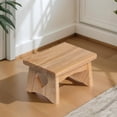 thumbnail image 4 of eHemco Rectangular Solid Hardwood Step Stool for Adults and Kids, 7.5 Inches, Natural, 4 of 6