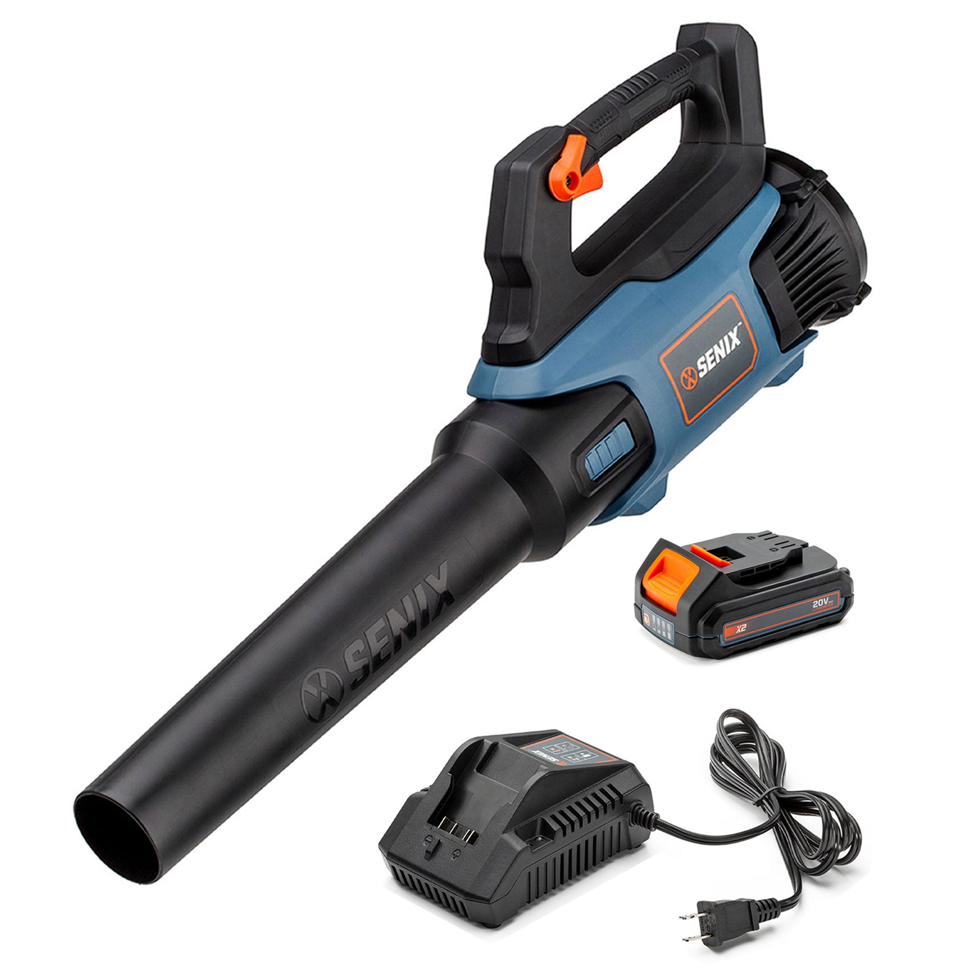 SENIX 20V Max Cordless Leaf Blower with 2.5Ah Battery Pack & Charger