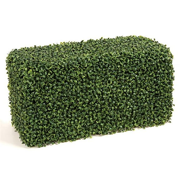 24 in. Polyblend Boxwood Hedge- Tutone Green