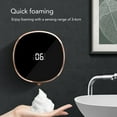 thumbnail image 6 of Automatic Soap Dispenser Foam Bathroom: Wall Mount Rechargeable Touchless Adjustable Auto Smart Electric Plastic White Foaming Soap Dispenser with Clock, Kitchen, Hand Dish Lotion Couple, 5.24x2.36", 6 of 8