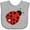 AC-Heather Grey, variant on Inktastic Ladybug with a White Heart Girls Baby Bib