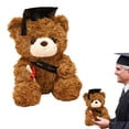thumbnail image 2 of Oso de peluche de graduación, muñeco de peluche, muñecos de oso de peluche con Dr. Hat, juguetes populares para bebés, niños y niñas, regalos de graduación para estudiantes 2023Azul claroPorcelana Deng Xun unisex, 2 of 2