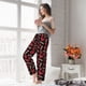 thumbnail image 5 of Fotbe Heart Pantalones de Pijama para Mujer, Pantalones de Dormir, Pantalones Pj con Cordón y Bolsillos-Small, 5 of 6