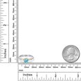 thumbnail image 6 of Gem Stone King 925 Silver and 10K Yellow Gold Blue Apatite and Lab Grown Diamond Engagement Ring for Women | 1.12 Cttw | Round 6MM | Gemstone Birthstone | Size 5, 6 of 6