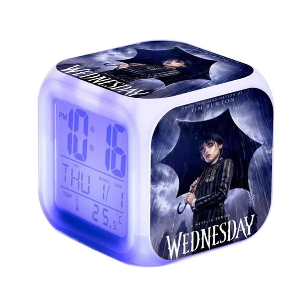 Despertador LED digital Wednesdayes Anime con luz nocturna