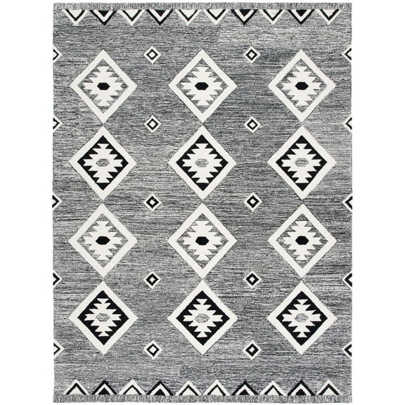 SAFAVIEH Aspen Jayna Geometric Area Rug, Black/Ivory, 8' x 10'