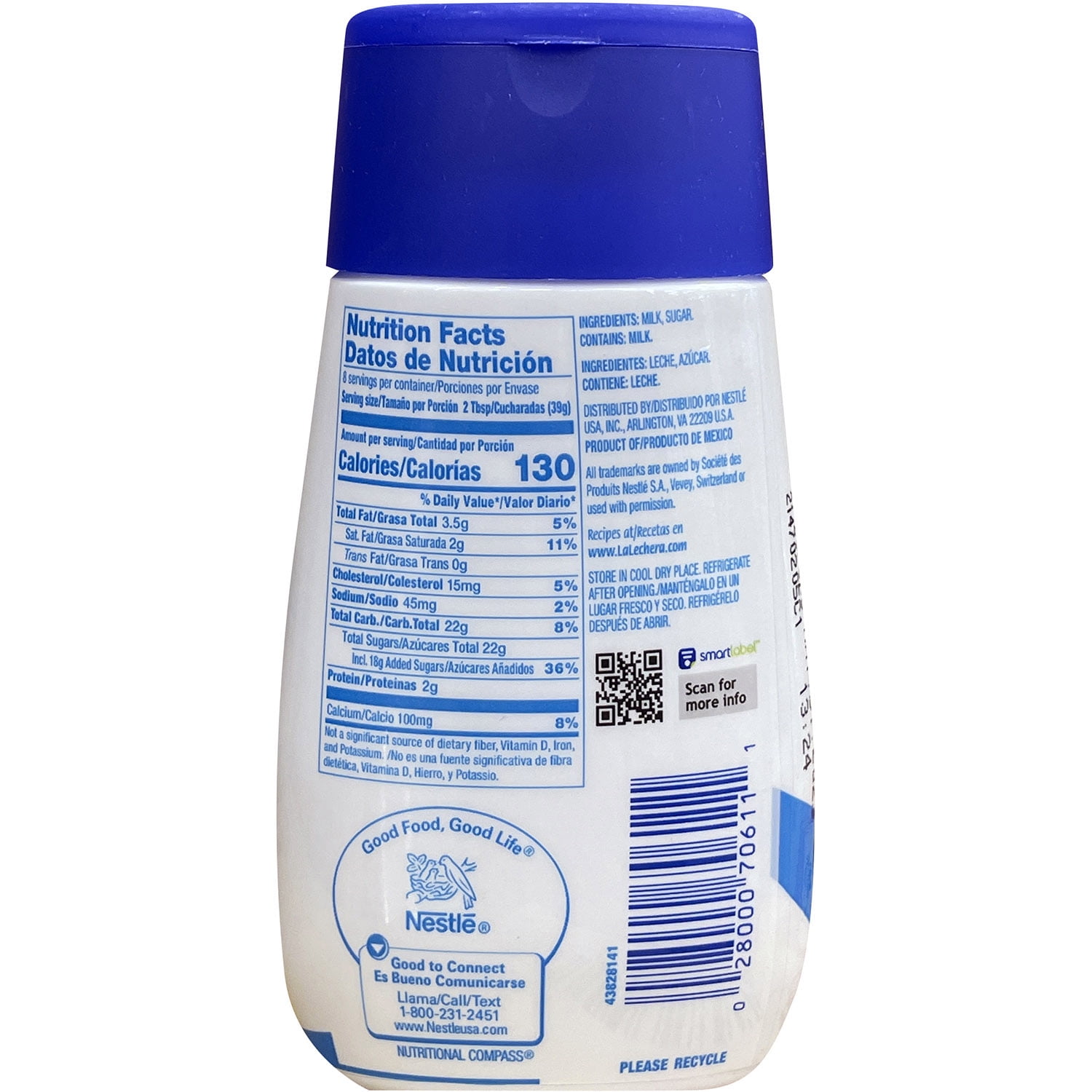 LA Lachera Flavored Syrup Sweetened Condensed Milk, 15.8 oz