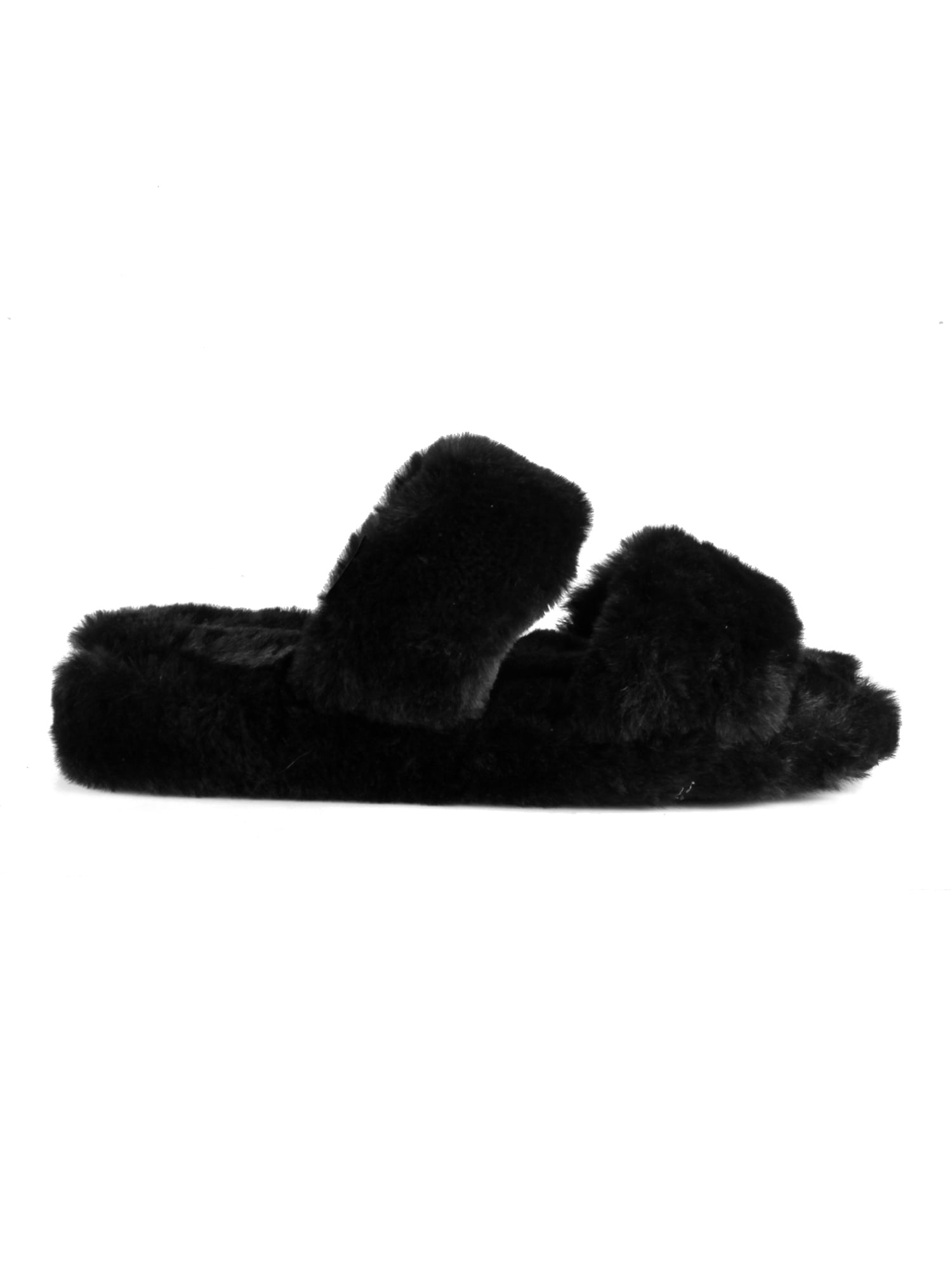 Fuzzy two strap sandals walmart new arrivals