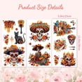 thumbnail image 2 of Rub on Transfer Decal for Furniture Craft Decor 6"x12" 3Pcs Day of the Dead Waterproof UV DTF Transfer Sticker for Dresser Lingerie Chests Drawer Glass Porcelain Wood Plastic Colorful, 2 of 9