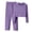 Purple, variant on mgoYE Girl Clothes Solid Color Fall Winter 2 Piece Outfit for Girls Long Sleeve Hoodie Top Ribbed Pant Set