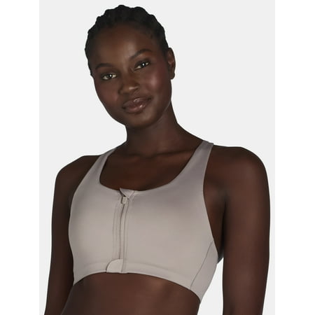 Avia Women's Zip Front Sports Bra, Sizes XS-XXXL