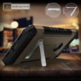 thumbnail image 2 of TAN BROWN BEYOND CELL TRI-SHIELD RUGGED CASE COVER with KICKSTAND + BELT CLIP HOLSTER + LANYARD STRAP + CREDIT CARD POCKET FOR GOOGLE PIXEL XL 5.5", 2 of 7