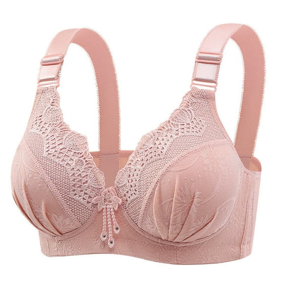 IFNND Womens Plus Size Bra Woman's Printing Lace Ventilate Sling Large Sized Bra Without Steel Rim Comfortable Wireless Padded Bras