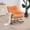 Orange, variant on SAETSFEG Nursery Rocking Chair Teddy, High Backrest, Comfortable Stylish for Living Rooms, Bedrooms