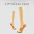 thumbnail image 3 of XEGLSBU 2 Pairs Women's Compression Stockings Copper Fiber Compression Nylon Pressure Calf Socks Men Outdoor Sports Socks Sequential Socks (Size L), 3 of 4
