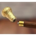 thumbnail image 2 of Ocean Instruments Antique Brass Walking Stick with Unique Round Handle, Adjustable Vintage Nautical Wooden Walking Stick Canes Chiristmas Gift for Unisex, 2 of 3