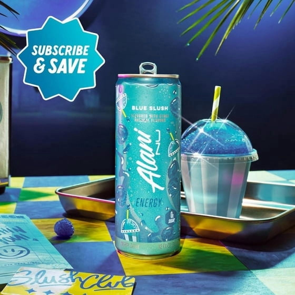 New Alani Energy Drinks Winter Wonderland, Sherbet Swirl, Blue Slush Variety Pack Sugar-Free, Low-Calorie, Energy Boost Drink 12 fl oz (Pack of 6)