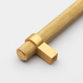 thumbnail image 2 of GlideRite 3.75 in  Screw Center Solid Steel Knurled Euro Bar Pull (Pack of 5) - Brass Gold, 2 of 3