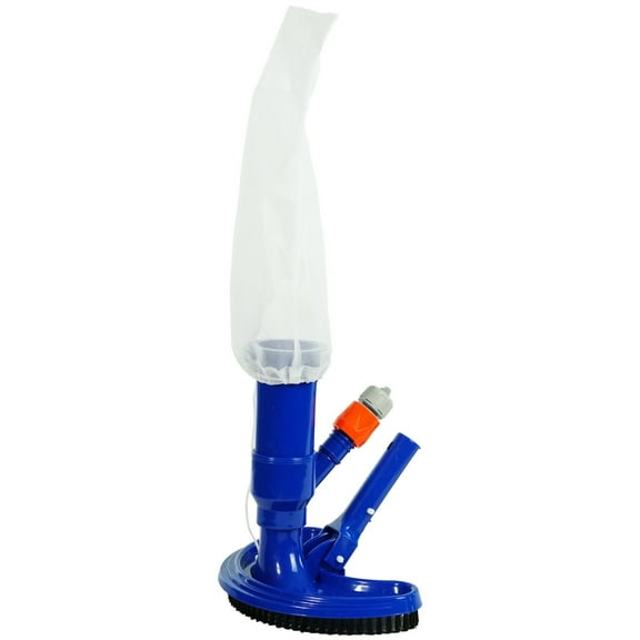 Pool Central Jet-Vac with Brush for Small Above Ground Swimming Pools 10" - Blue/White