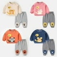 thumbnail image 4 of KYAIGUO Baby Toddler 2Pcs Autumn Winter Sweatshirt Outfits for Boys Girls Kids Long Sleeve Pullover Sweatsuit Tops + Sweat Pants Clothes Set Newborn Girls Two Piece Set for 6M-3 Years, 4 of 8
