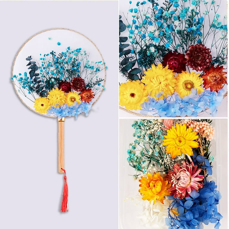 Dried Flowers for Resin Jewelry molds with Tweezers,Fan,for DIY