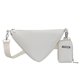 thumbnail image 2 of Bolsa Bolsos cruzados triangulares de hombro casuales de nylon con mini monedero (blanco) Tmvgtek Para estrenar, 2 of 9