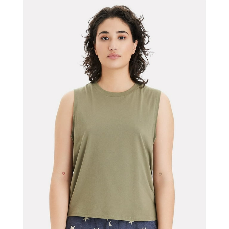 Alternative B05812064 Women Cotton Jersey Go-To Crop Muscle Tank 