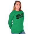 thumbnail image 3 of Vegan Peace Love Hippie Herbivore Long Sleeve TShirt Men Women Brisco Brands S, 3 of 5
