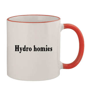 Hydro Homies - 11oz Colored Handle and Rim Coffee Mug, Red