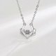 thumbnail image 4 of s925 sterling silver necklace female simple niche design pendant beating heart clavicle chain, 4 of 4