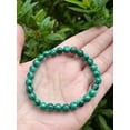 thumbnail image 4 of Malachite Crystal Bead Bracelet 7-8mm, Wholesale Genuine Malachite Stretch Gemstone Bracelet, Gift for Men & Women (5), 4 of 8