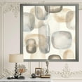 thumbnail image 2 of Designart Neutral Oval Grey Stones I Framed Wall Art, 2 of 3