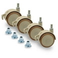thumbnail image 3 of 2" Stem Casters Replacement Casters 4Pcs Threaded Swivel Furniture Caster Wheels With Brakes 90Lbs ,Reliable, 3 of 5