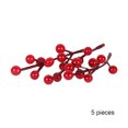 thumbnail image 5 of Naiovety Craft Mixed Red Artificial Flower Cherry Stamen Berries Bundle DIY Christmas Wedding Cake Caja de regalo Decoración Flores artificiales Tipo17 5 piezas Naiovety HA002022-17, 5 of 5