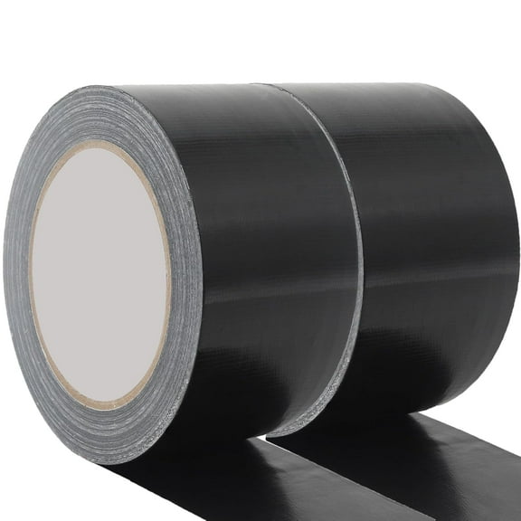 2 rolls of heavy-duty black pipe tape - professional-grade outdoor waterproof tape, tear-off by hand, suitable for industrial and professional use,3 inches x 30 yards