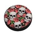 thumbnail image 2 of Kdxio Spare Tire Cover for RV Trailer, Waterproof Wheel Cover,Camper Spare Tire Cover Fit for Rv SUV Truck Travel Trailer 16 inch-Skull and Roses, 2 of 8