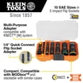 thumbnail image 3 of Juego de enchufes Klein Tools 65618 KNECT Flip-10 SAE 10 piezas, 3 of 9
